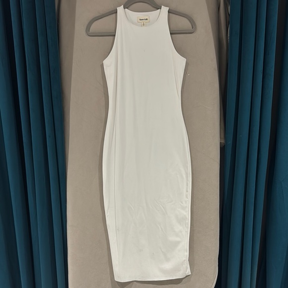 Open Edit Elegant White Sleeveless Dress - Picture 1 of 3